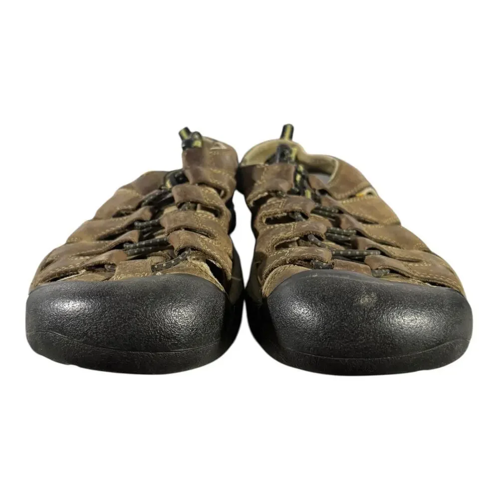 KEEN Newport Leather Sandals Mens Size 10.5 Brown Closed Toe Hiking Outdoor